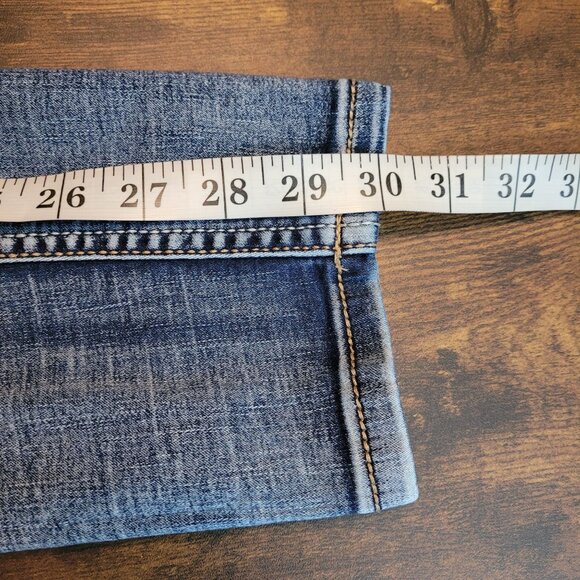 Ariya Jeans Size 12 Morocco Low Rise Skinny Button Flap Rhinestone Stretch Denim - Picture 9 of 11